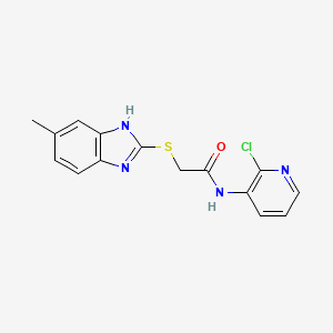 molecular formula C15H13ClN4OS B4964630 N-(2-chloro-3-pyridinyl)-2-[(5-methyl-1H-benzimidazol-2-yl)thio]acetamide 