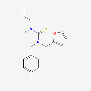 molecular formula C17H20N2OS B4964649 N'-allyl-N-(2-furylmethyl)-N-(4-methylbenzyl)thiourea 