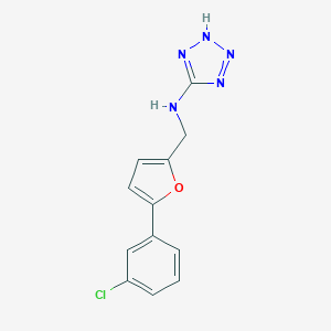 molecular formula C12H10ClN5O B496465 N-[[5-(3-chlorophenyl)furan-2-yl]methyl]-2H-tetrazol-5-amine CAS No. 878425-08-2