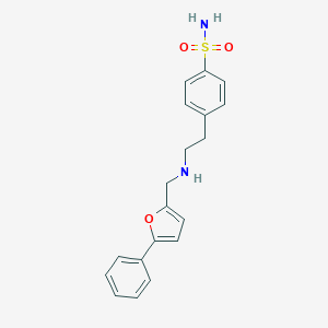 molecular formula C19H20N2O3S B496466 4-(2-{[(5-Phenylfuran-2-yl)methyl]amino}ethyl)benzenesulfonamide 
