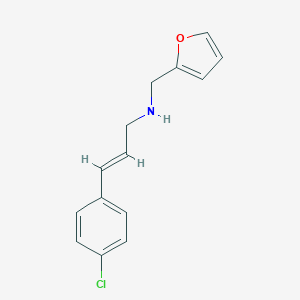 molecular formula C14H14ClNO B496467 N-(4-chlorocinnamyl)-N-(2-furylmethyl)amine 