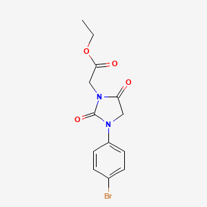 molecular formula C13H13BrN2O4 B4964691 ethyl [3-(4-bromophenyl)-2,5-dioxo-1-imidazolidinyl]acetate 