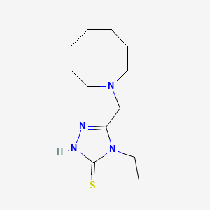 molecular formula C12H22N4S B4964696 5-(1-azocanylmethyl)-4-ethyl-2,4-dihydro-3H-1,2,4-triazole-3-thione 