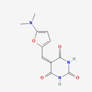 molecular formula C11H11N3O4 B4964700 5-{[5-(dimethylamino)-2-furyl]methylene}-2,4,6(1H,3H,5H)-pyrimidinetrione 