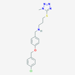 molecular formula C19H22ClN5OS B496475 N-{4-[(4-chlorobenzyl)oxy]benzyl}-3-[(1-methyl-1H-tetrazol-5-yl)sulfanyl]propan-1-amine 