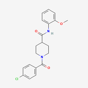 molecular formula C20H21ClN2O3 B4964773 1-(4-chlorobenzoyl)-N-(2-methoxyphenyl)-4-piperidinecarboxamide 