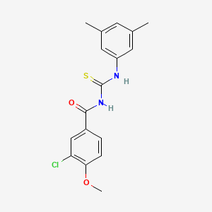 molecular formula C17H17ClN2O2S B4964814 3-chloro-N-{[(3,5-dimethylphenyl)amino]carbonothioyl}-4-methoxybenzamide 