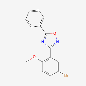 molecular formula C15H11BrN2O2 B4964842 3-(5-bromo-2-methoxyphenyl)-5-phenyl-1,2,4-oxadiazole 