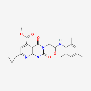 molecular formula C24H26N4O5 B4964847 methyl 7-cyclopropyl-3-[2-(mesitylamino)-2-oxoethyl]-1-methyl-2,4-dioxo-1,2,3,4-tetrahydropyrido[2,3-d]pyrimidine-5-carboxylate 