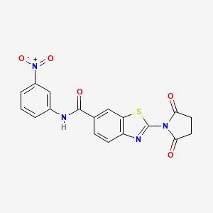 2-(2,5-dioxo-1-pyrrolidinyl)-N-(3-nitrophenyl)-1,3-benzothiazole-6-carboxamide