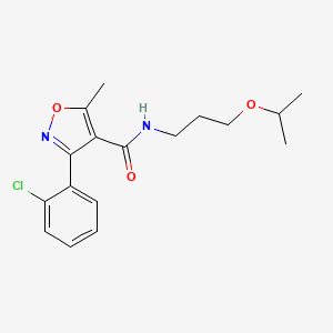 molecular formula C17H21ClN2O3 B4964869 3-(2-chlorophenyl)-N-(3-isopropoxypropyl)-5-methyl-4-isoxazolecarboxamide 