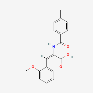 molecular formula C18H17NO4 B4964874 3-(2-methoxyphenyl)-2-[(4-methylbenzoyl)amino]acrylic acid 