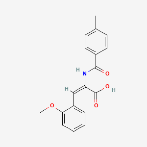 molecular formula C18H17NO4 B4964874 (E)-3-(2-methoxyphenyl)-2-[(4-methylbenzoyl)amino]prop-2-enoic acid 