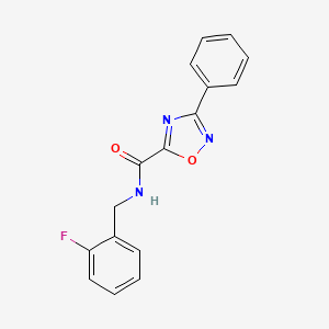 molecular formula C16H12FN3O2 B4964878 N-(2-fluorobenzyl)-3-phenyl-1,2,4-oxadiazole-5-carboxamide 