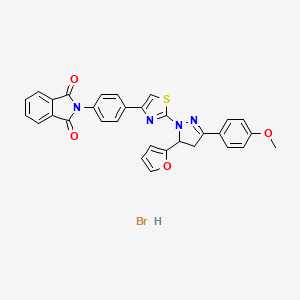 2-(4-{2-[5-(2-furyl)-3-(4-methoxyphenyl)-4,5-dihydro-1H-pyrazol-1-yl]-1,3-thiazol-4-yl}phenyl)-1H-isoindole-1,3(2H)-dione hydrobromide