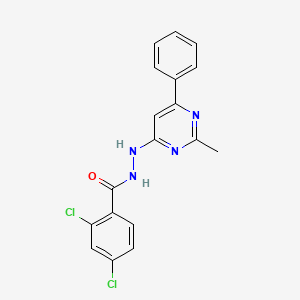 molecular formula C18H14Cl2N4O B4964891 2,4-dichloro-N'-(2-methyl-6-phenyl-4-pyrimidinyl)benzohydrazide 