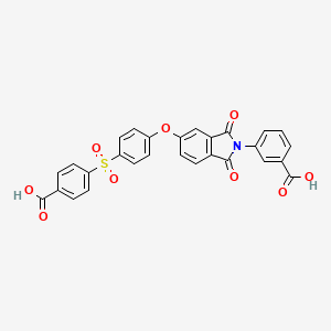 molecular formula C28H17NO9S B4964915 3-(5-{4-[(4-carboxyphenyl)sulfonyl]phenoxy}-1,3-dioxo-1,3-dihydro-2H-isoindol-2-yl)benzoic acid 