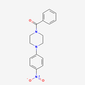 molecular formula C17H17N3O3 B4964941 1-benzoyl-4-(4-nitrophenyl)piperazine 