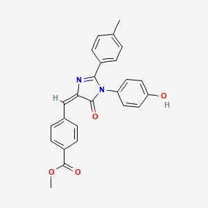 molecular formula C25H20N2O4 B4964958 methyl 4-{[1-(4-hydroxyphenyl)-2-(4-methylphenyl)-5-oxo-1,5-dihydro-4H-imidazol-4-ylidene]methyl}benzoate 