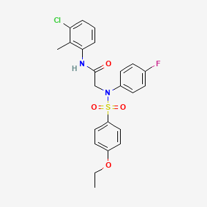 molecular formula C23H22ClFN2O4S B4964976 N~1~-(3-chloro-2-methylphenyl)-N~2~-[(4-ethoxyphenyl)sulfonyl]-N~2~-(4-fluorophenyl)glycinamide 