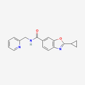 molecular formula C17H15N3O2 B4965009 2-cyclopropyl-N-(2-pyridinylmethyl)-1,3-benzoxazole-6-carboxamide 