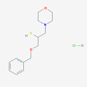 molecular formula C14H22ClNO2S B4965032 1-(benzyloxy)-3-(4-morpholinyl)-2-propanethiol hydrochloride 