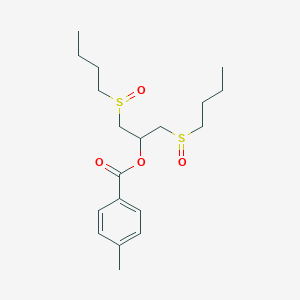 molecular formula C19H30O4S2 B4965040 2-(butylsulfinyl)-1-[(butylsulfinyl)methyl]ethyl 4-methylbenzoate 