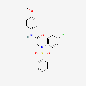 molecular formula C22H21ClN2O4S B4965041 N~2~-(4-chlorophenyl)-N~1~-(4-methoxyphenyl)-N~2~-[(4-methylphenyl)sulfonyl]glycinamide 