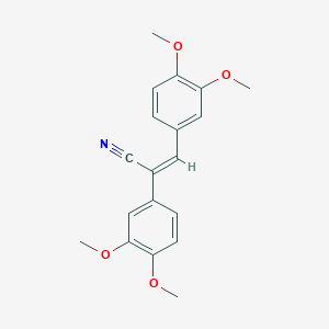 molecular formula C19H19NO4 B4965042 2,3-双(3,4-二甲氧基苯基)丙烯腈 