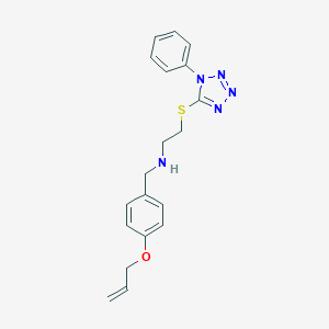 molecular formula C19H21N5OS B496506 2-[(1-phenyl-1H-tetrazol-5-yl)sulfanyl]-N-[4-(prop-2-en-1-yloxy)benzyl]ethanamine 