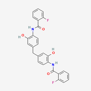 molecular formula C27H20F2N2O4 B4965078 N,N'-[methylenebis(2-hydroxy-4,1-phenylene)]bis(2-fluorobenzamide) 
