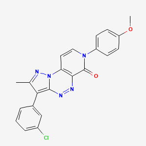 molecular formula C22H16ClN5O2 B4965083 3-(3-chlorophenyl)-7-(4-methoxyphenyl)-2-methylpyrazolo[5,1-c]pyrido[4,3-e][1,2,4]triazin-6(7H)-one 