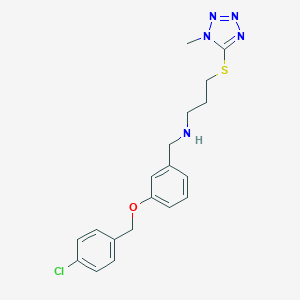 molecular formula C19H22ClN5OS B496509 N-{3-[(4-chlorobenzyl)oxy]benzyl}-3-[(1-methyl-1H-tetrazol-5-yl)sulfanyl]propan-1-amine 