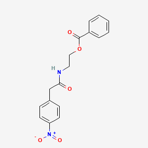 molecular formula C17H16N2O5 B4965090 2-{[2-(4-nitrophenyl)acetyl]amino}ethyl benzoate 