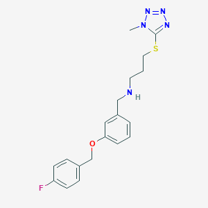 molecular formula C19H22FN5OS B496510 N-{3-[(4-fluorobenzyl)oxy]benzyl}-N-{3-[(1-methyl-1H-tetrazol-5-yl)thio]propyl}amine 