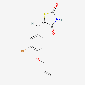 molecular formula C13H10BrNO3S B4965108 5-[4-(allyloxy)-3-bromobenzylidene]-1,3-thiazolidine-2,4-dione 