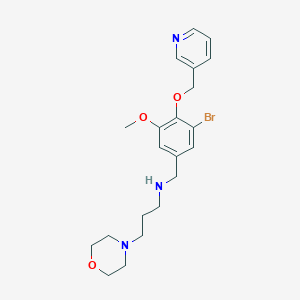 molecular formula C21H28BrN3O3 B496512 N-[3-bromo-5-methoxy-4-(3-pyridinylmethoxy)benzyl]-N-[3-(4-morpholinyl)propyl]amine 