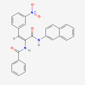 molecular formula C26H19N3O4 B4965133 N-[1-[(2-naphthylamino)carbonyl]-2-(3-nitrophenyl)vinyl]benzamide 