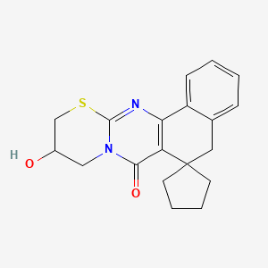molecular formula C19H20N2O2S B4965153 10-hydroxy-10,11-dihydro-9H-spiro[benzo[h][1,3]thiazino[2,3-b]quinazoline-6,1'-cyclopentan]-7(5H)-one 