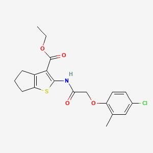 molecular formula C19H20ClNO4S B4965158 ethyl 2-{[(4-chloro-2-methylphenoxy)acetyl]amino}-5,6-dihydro-4H-cyclopenta[b]thiophene-3-carboxylate 