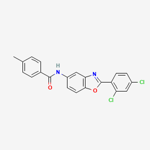 N-[2-(2,4-dichlorophenyl)-1,3-benzoxazol-5-yl]-4-methylbenzamide