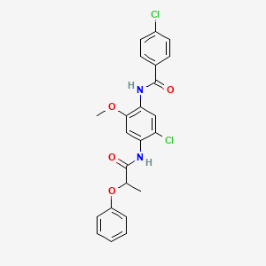 4-chloro-N-[5-chloro-2-methoxy-4-(2-phenoxypropanoylamino)phenyl]benzamide