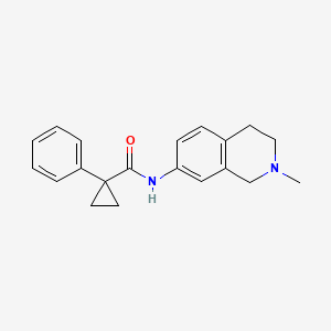molecular formula C20H22N2O B4965234 N-(2-methyl-1,2,3,4-tetrahydro-7-isoquinolinyl)-1-phenylcyclopropanecarboxamide 