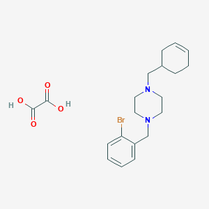 molecular formula C20H27BrN2O4 B4965254 1-(2-bromobenzyl)-4-(3-cyclohexen-1-ylmethyl)piperazine oxalate 