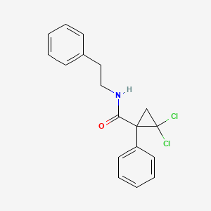 molecular formula C18H17Cl2NO B4965261 2,2-dichloro-1-phenyl-N-(2-phenylethyl)cyclopropanecarboxamide 
