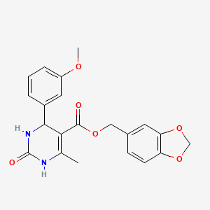 1,3-Benzodioxol-5-ylmethyl 4-(3-methoxyphenyl)-6-methyl-2-oxo-1,2,3,4-tetrahydropyrimidine-5-carboxylate