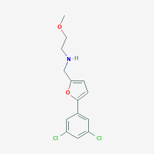 molecular formula C14H15Cl2NO2 B496528 N-{[5-(3,5-dichlorophenyl)-2-furyl]methyl}-2-methoxyethanamine 