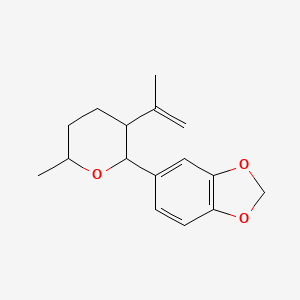 molecular formula C16H20O3 B4965283 5-(3-isopropenyl-6-methyltetrahydro-2H-pyran-2-yl)-1,3-benzodioxole 