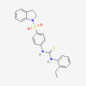 molecular formula C23H23N3O2S2 B4965297 N-[4-(2,3-dihydro-1H-indol-1-ylsulfonyl)phenyl]-N'-(2-ethylphenyl)thiourea 
