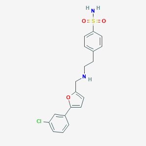 molecular formula C19H19ClN2O3S B496533 4-[2-({[5-(3-Chlorophenyl)-2-furyl]methyl}amino)ethyl]benzenesulfonamide 